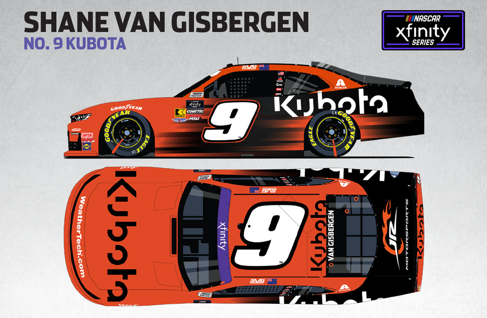 Shane Van Gisbergen #9 2025 Kubota Xfinity 1:64 Diecast *PREORDER*