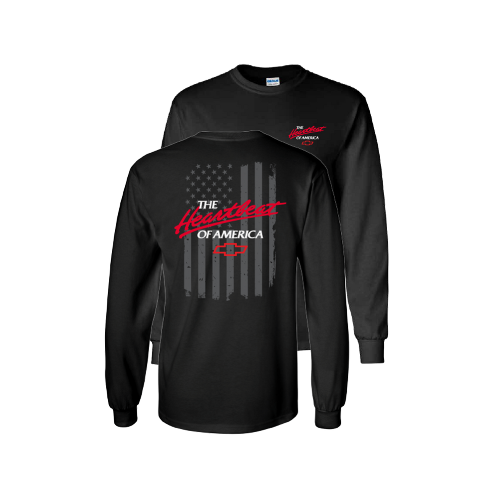 Heartbeat of America Flag Long Sleeve