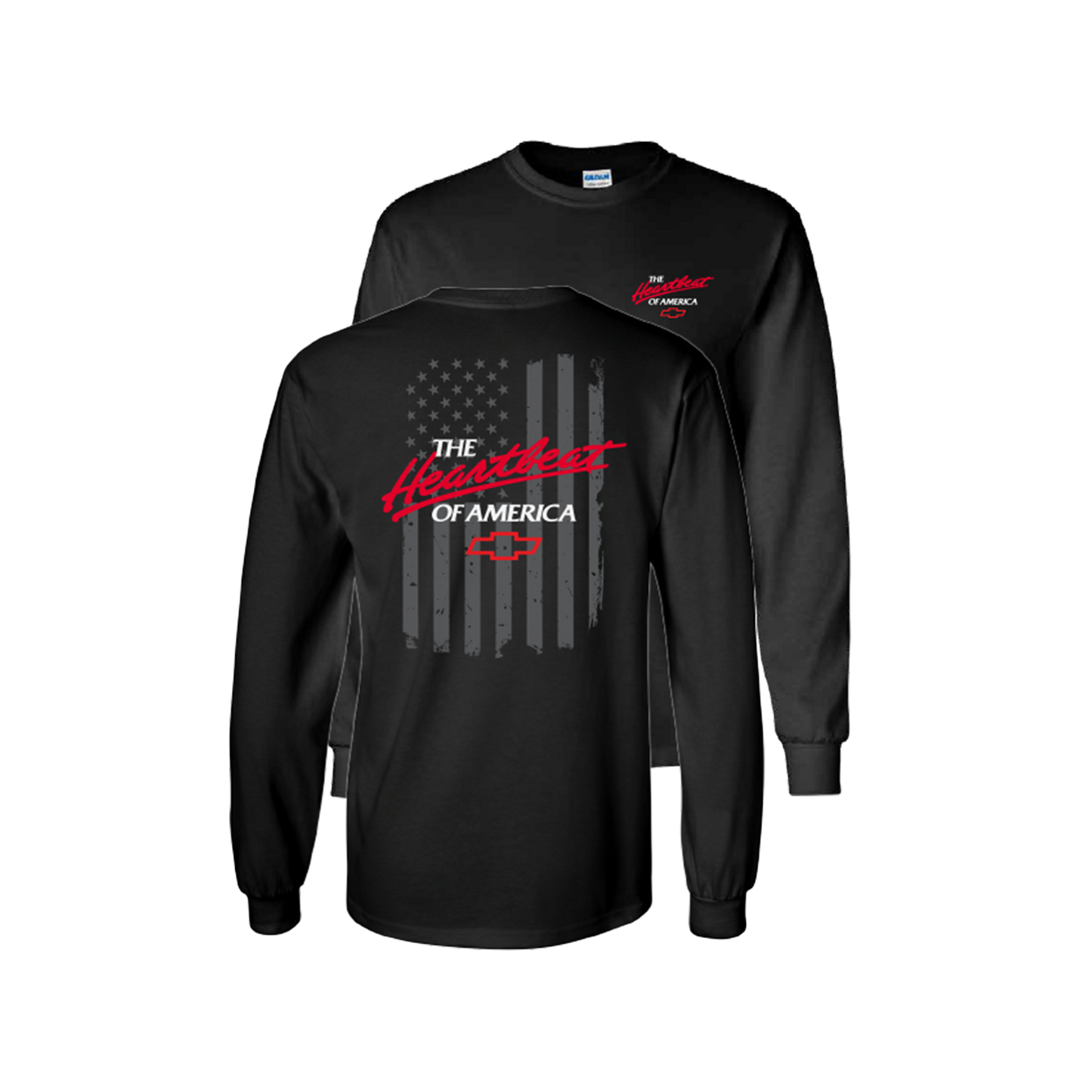 Heartbeat of America Flag Long Sleeve