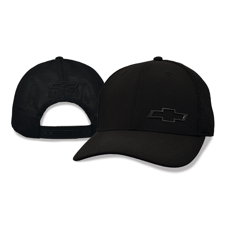 Chevrolet "Black Chrome Bowtie" Airtek Performance Mesh Snapback Hat
