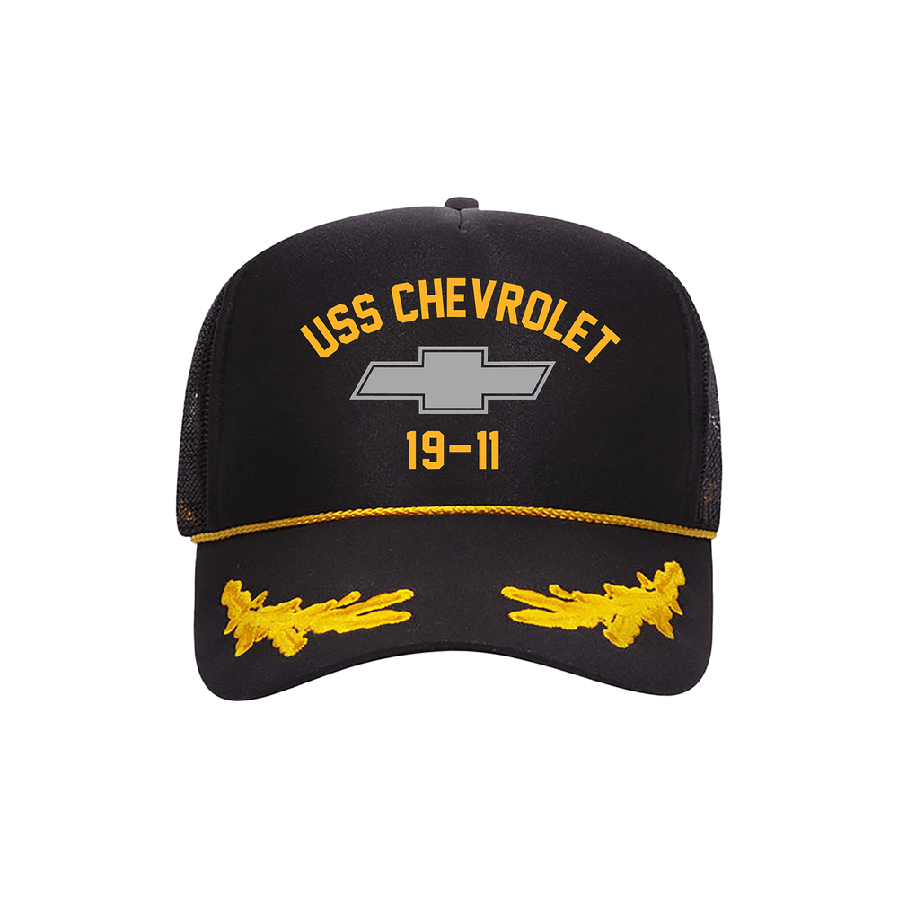 USS Chevrolet Black Foam Trucker Hat