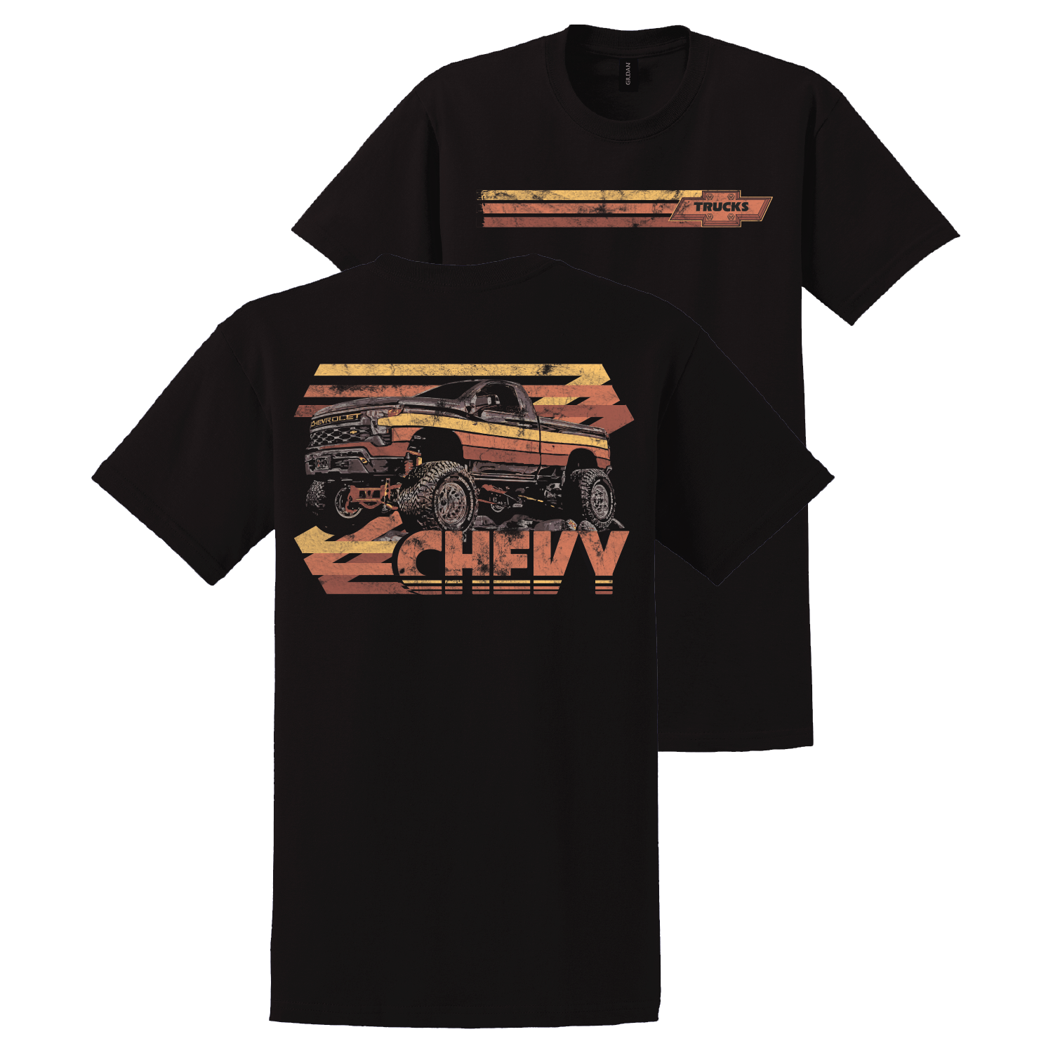 Chevy Trucks "Lifted Sunset" T-Shirt Black