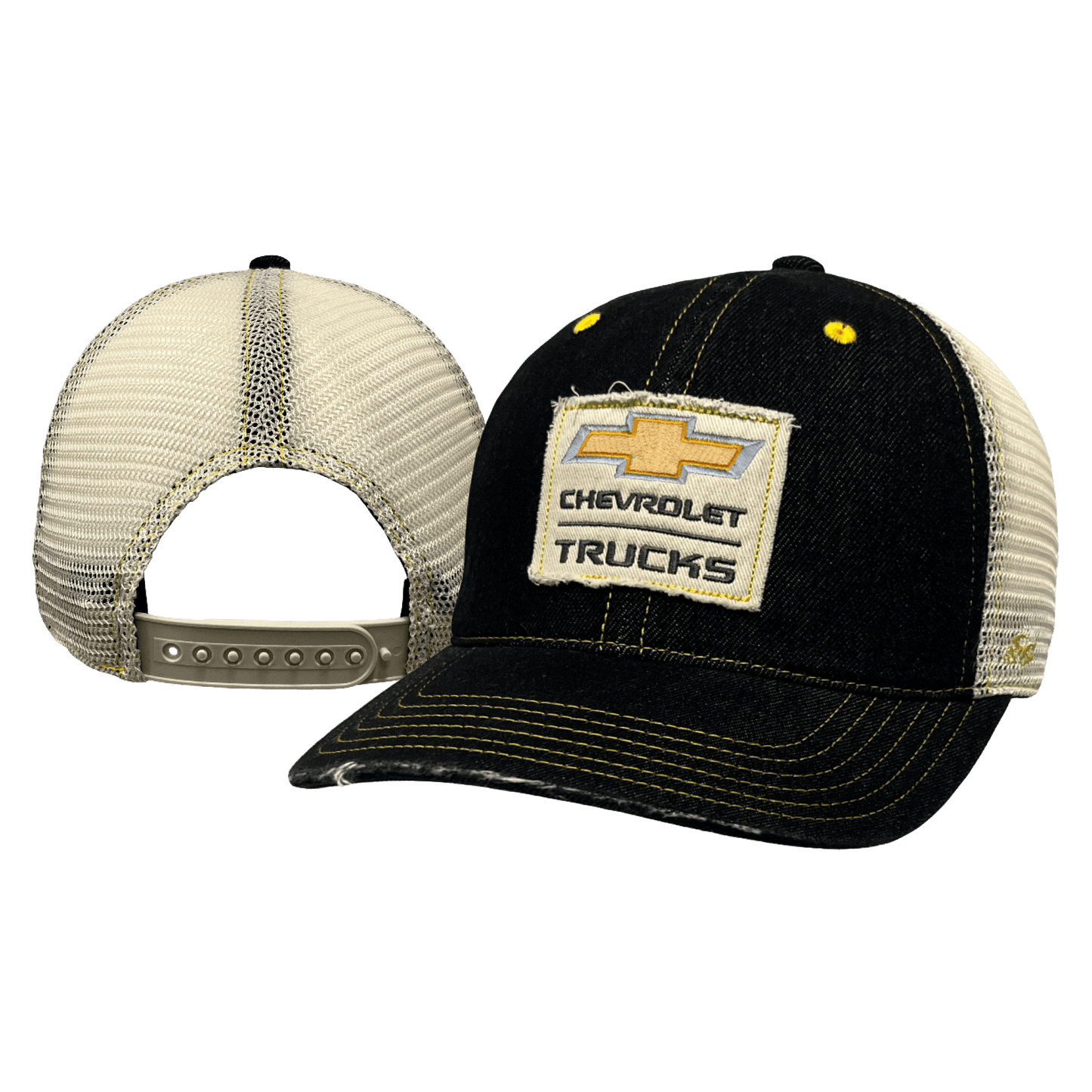 Chevrolet Trucks Washed Denim Mesh Snapback Hat