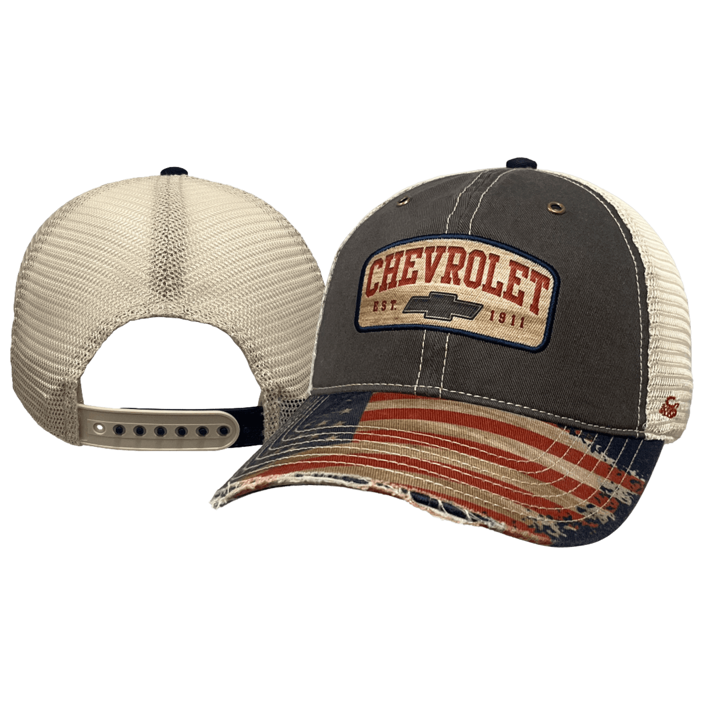 Chevrolet Heritage Flag Mesh Snapback Hat