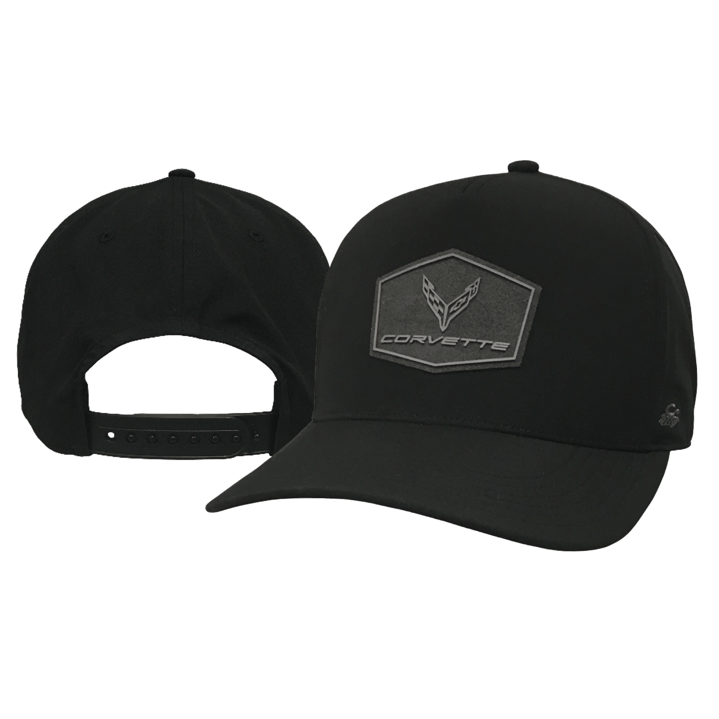 Black Performance Fabric Hat with Shadow Corvette TPU Patch