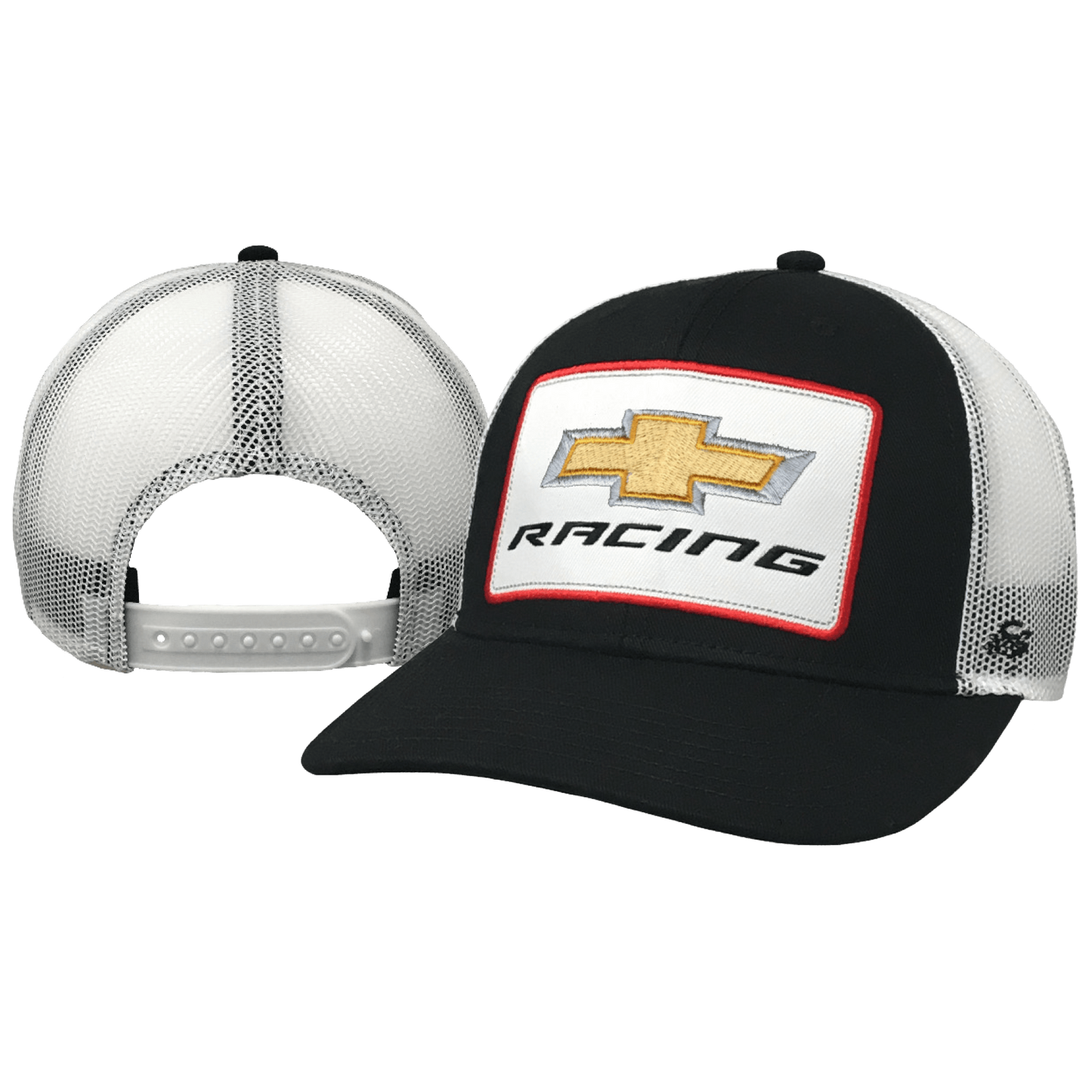 Chevrolet Racing Trucker Hat – Black & White Snapback