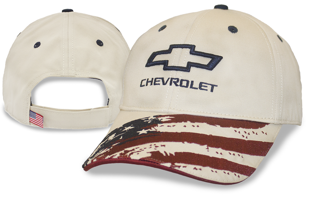 Chevrolet Open Bowtie Stars & Stripes Velcro Cap