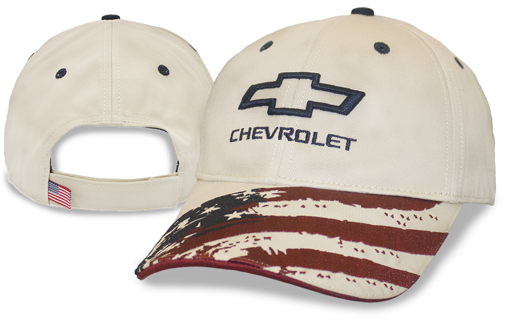 Chevrolet Open Bowtie Stars & Stripes Velcro Cap
