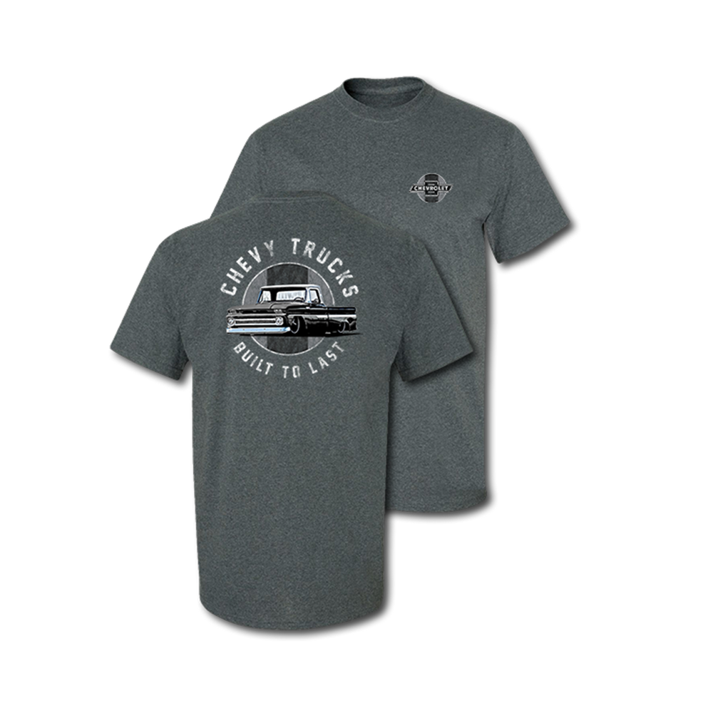 Chevy Trucks Built To Last Grey T-Shirt