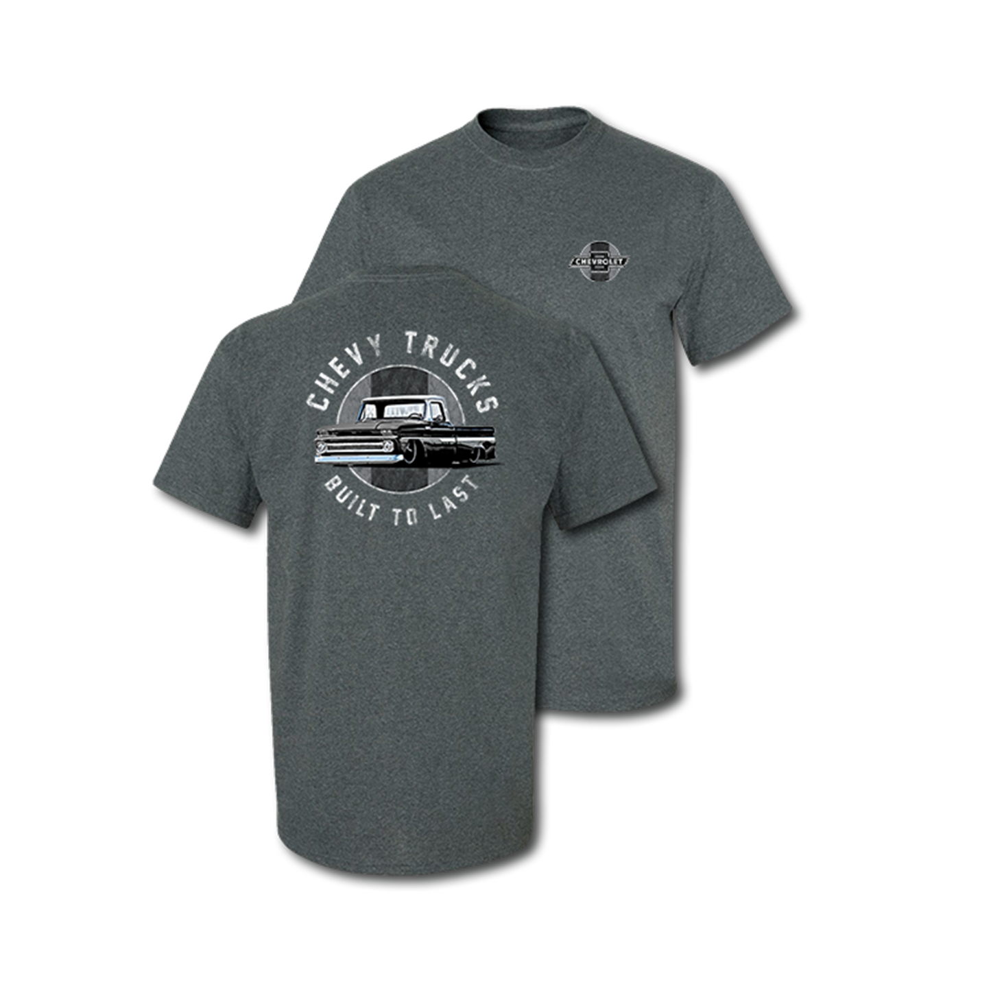 Chevy Trucks Built To Last Grey T-Shirt