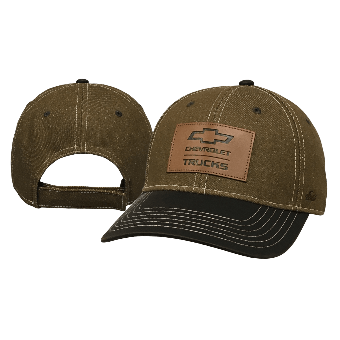 Chevrolet Trucks Brown Denim Oil-Coated Velcro Hat