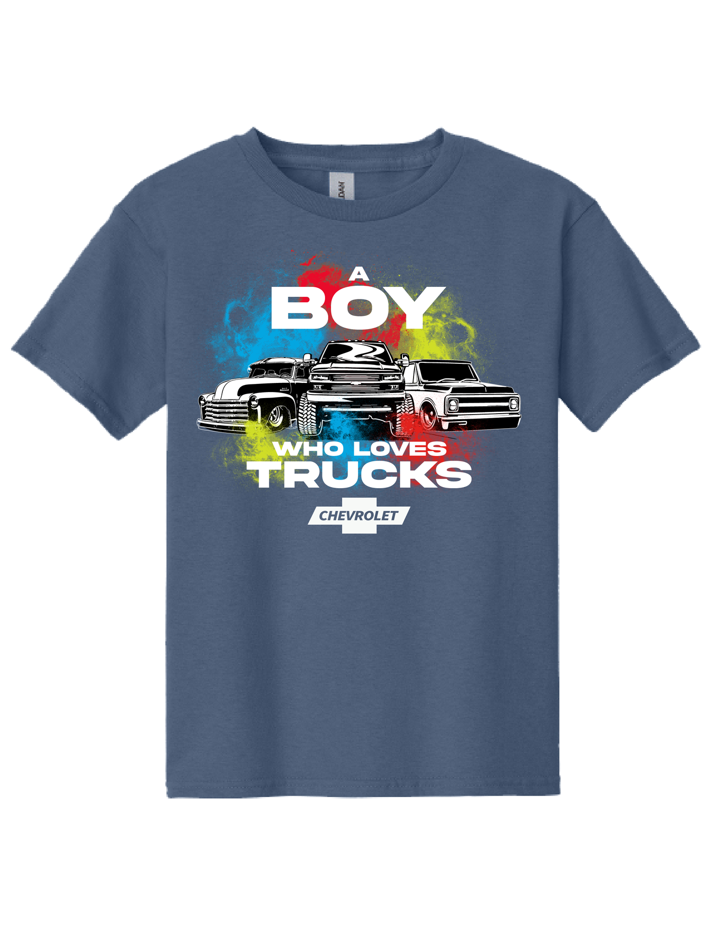 A Boy Who Loves Trucks Youth T-Shirt
