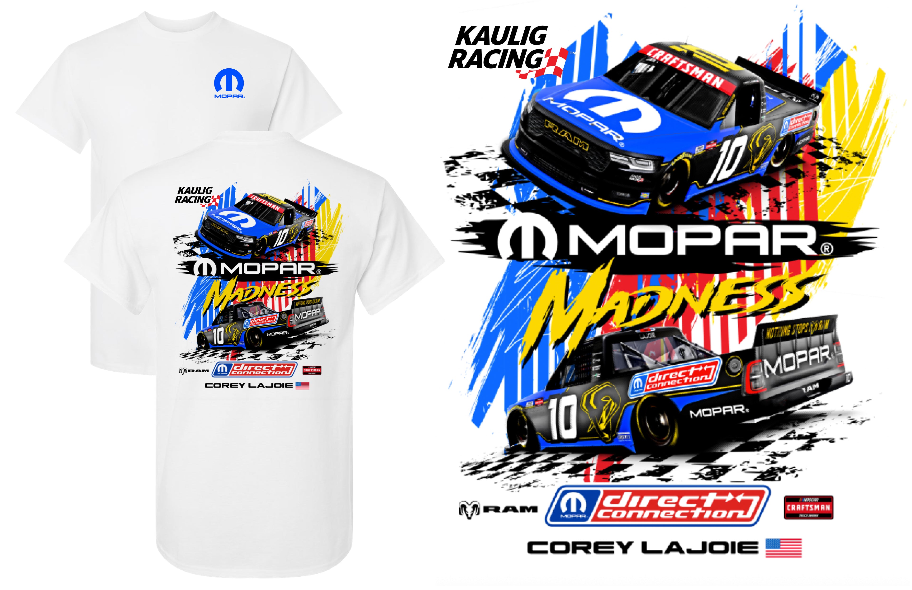 Kaulig Racing x Ram - Corey Lajoie #10 Truck T-Shirt
